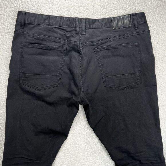 Smoke Rise Distressed Black Jeans Men’s 42x32 (Actual 40x32) Streetwear Moto - Picture 5 of 14